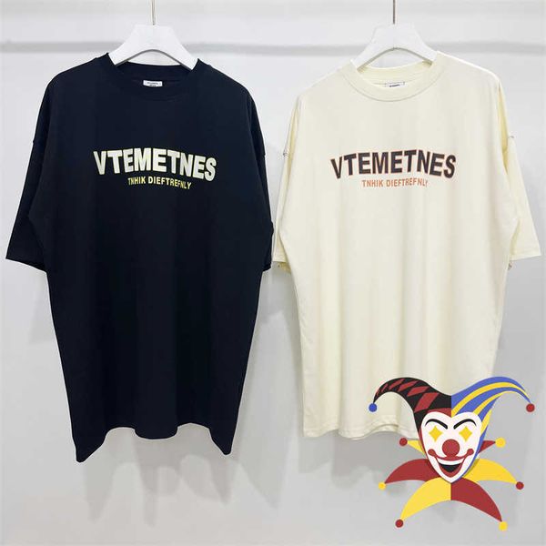

men's t-shirts puff print vetements t-shirt men women oversized t shirt tee vtm g230301, White;black