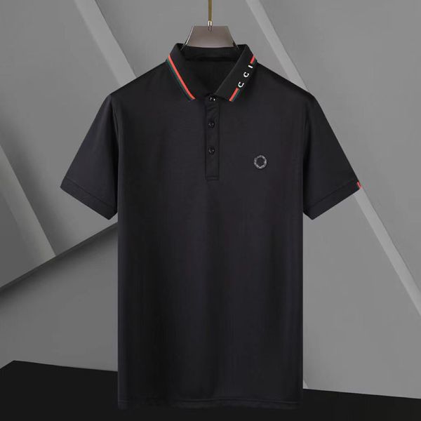 

men's designer polo shirt casual styling apparel letter print short sleeve fashion summer t-shirt asian size m-3xl f0oj, White;black