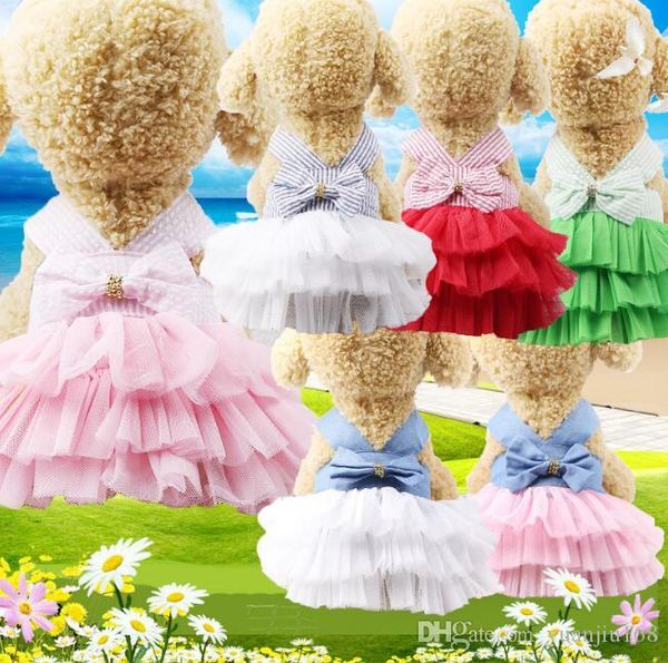 

summer dog dresses pet dog puppy clothes cat dresses spring teddy chihuahua breathable pet apparel ropa de cachorro gb1202