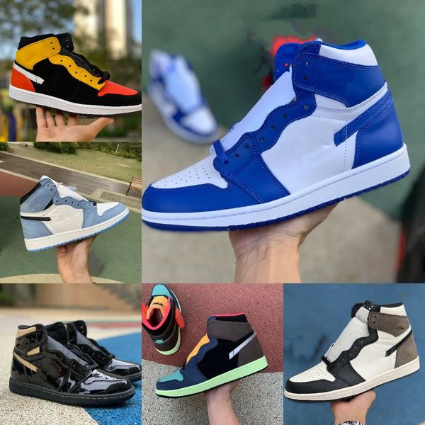 

casual shoes 2023jumpman 1 1s men women high og crimson tint chicago light smoke grey shadow obsidian rookie of the year bred to, Black