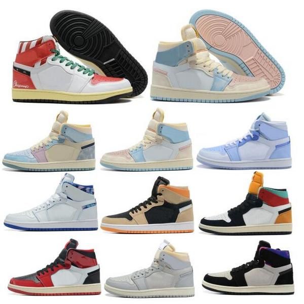 

men woman basketball shoes 1 1s jumpman high cmft paris saint germain pink oxford celestine blue anthracite 2023 trainers sneakers