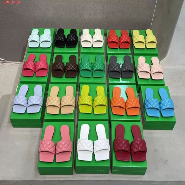 

casual shoes designer slipper lido sandals luxury women square high heel loafers womens flat open toes slippers summer allmatchs tylists hoe, Black