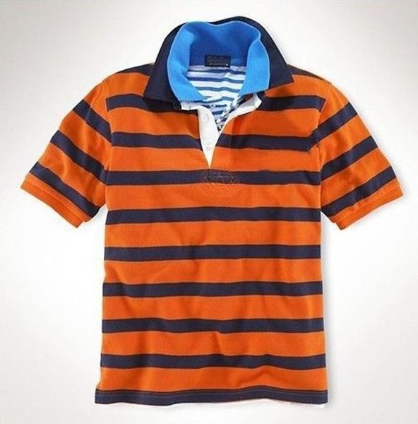 

men's new pattern polo polo t-shirt classic pinstripe tourism and leisure short sleeve 100% cotton nkrw, White;black