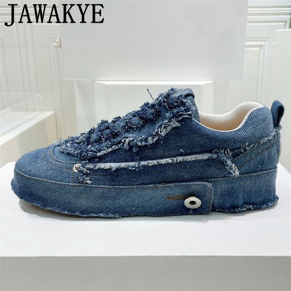 

dress shoes canvas sneakers blue jeans flat for women lace up platform woman flats spring button zapatos mujer 230302, Black