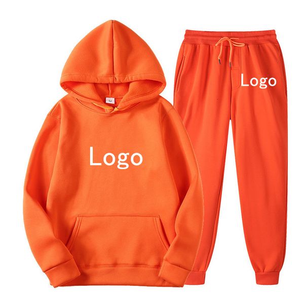

mens tracksuits custom men tracksuit set casual hoodies suit sportswear sweatshirtsweatpant 2 pieces male fashion clothes streetwear 230303, Gray
