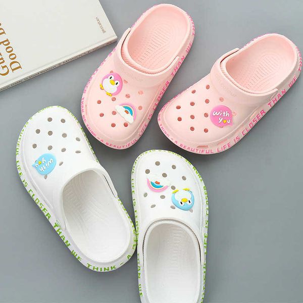 

slipper kids slippers summer sandals boys girls beach shoes colorful garden shoes mules children' clogs outdoor slides home flip flops, Black;grey