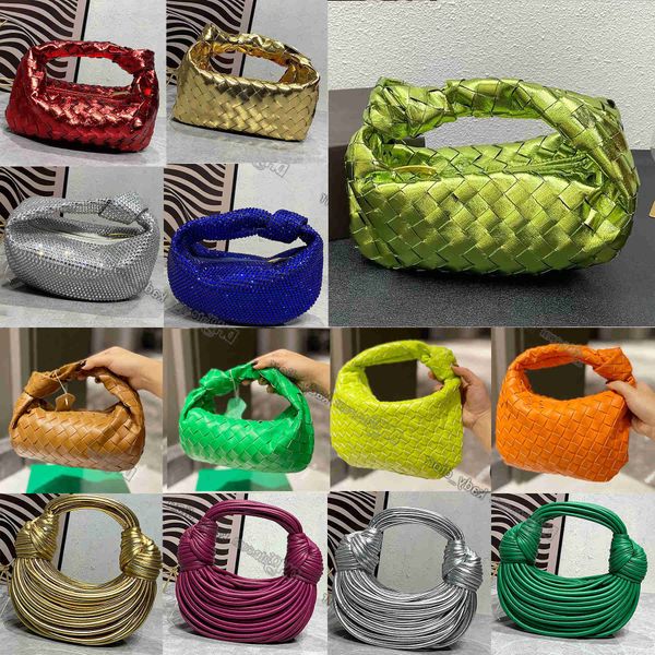 

jodie handbags bags rhinestone purse designer luxury intrecciato leather handle small large clutch evening bag single compartment dfp3