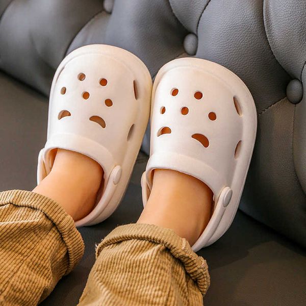 

slipper children slippers kids sandals child aldult women men shoes cartoon rabbit summer boys girls baby soft sole anti-slip slippers t2303, Black;grey
