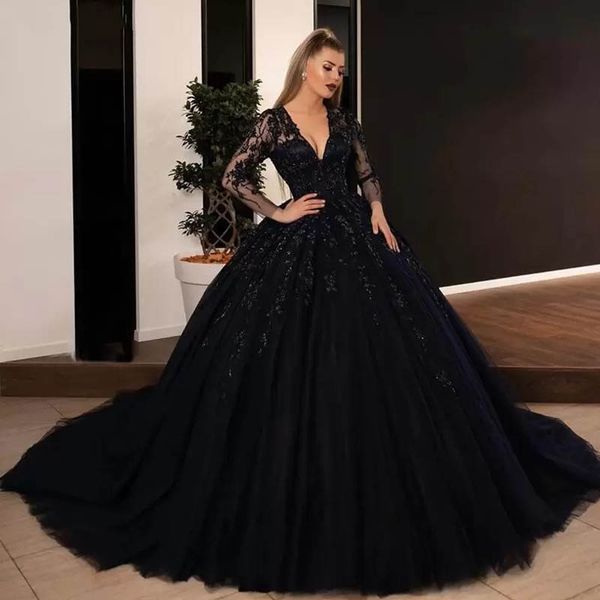 

sheer v neck black beading ball gown colorful wedding dresses applique boutique princess vintage beads bridal gown backless wedding, White