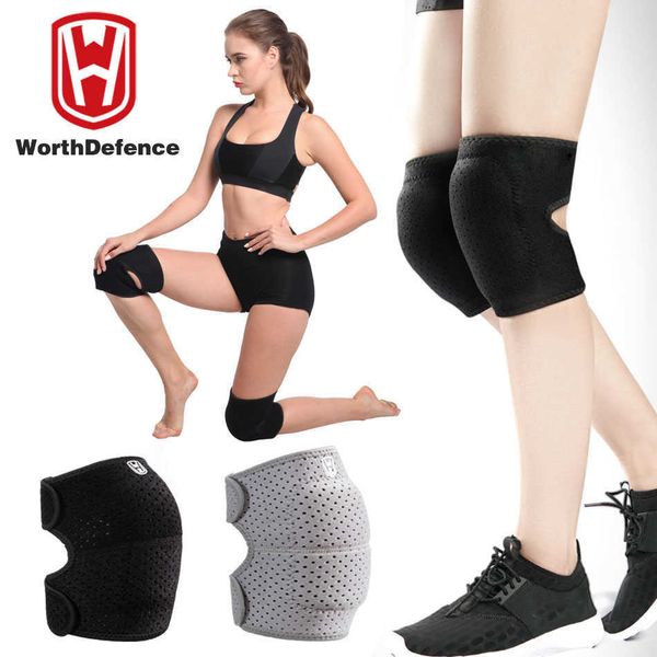

elbow knee pads worthdefence eva knee pads for dancing volleyball yoga women kids men kneepad patella brace support fitness protector work g, Black;gray