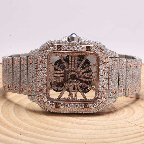 

2023premium vvs brand custom dign hip hop men woman luxury hand set lced out diamond moissanite watchw0hcdik50lrp, Silver