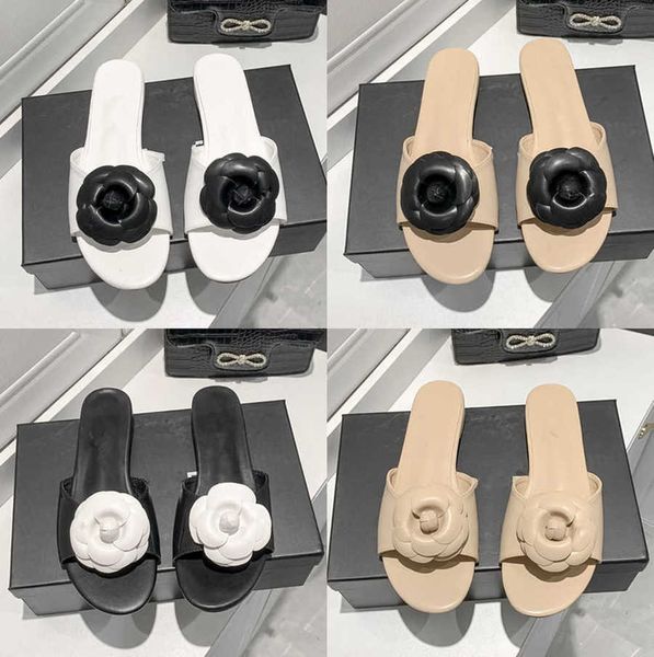 

stylish women slippers sandals beige black white camellia flower rubber causal slipper r luxury fashion summer pool beach thong flip flops f