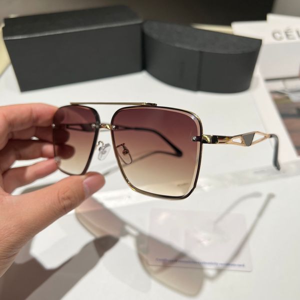 

fashion womans sunglasses mens glasses brown eyeglasses inverted triangle fashion outdoor beach street shooting universale per uomini e donn, White;black