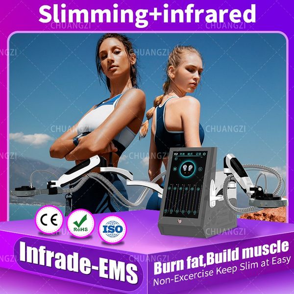 

deskslimming rf emszero 15 tesla 6600w 2 handle infrared electromagnetic stimulation muscle increase fat decrease beauty instrument