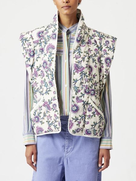 

women's jackets women detachable sleeve fashion coat flower printed ladies stand collar casual warm jacket with shoulders pad autumn 23, Black;brown