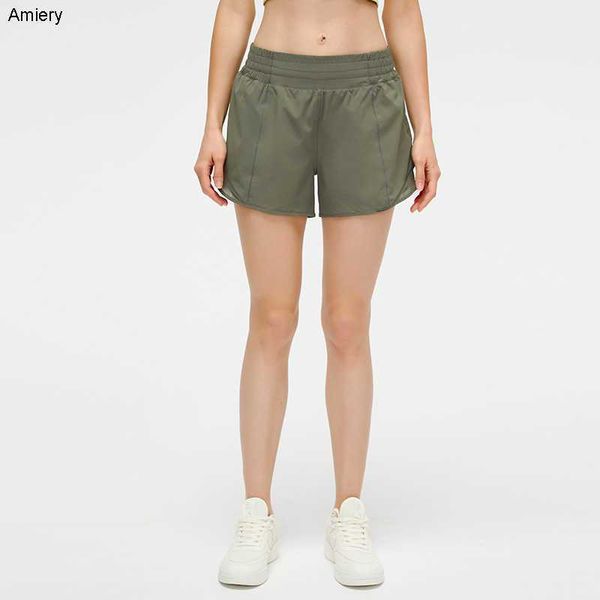 

2023 elastic waist women mesh yoga shorts loose breathable pocket sports yoga pants sports shorts with hidden zipper yoga outfits