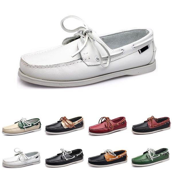 

large sailing shoes men's casual men's shoes leather shoes british driving single shoes men size 40-45 312, Black