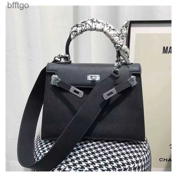 

herms designer kelys bags for women 2023 autumn and winter new wide shoulder strap double-sided cowhide