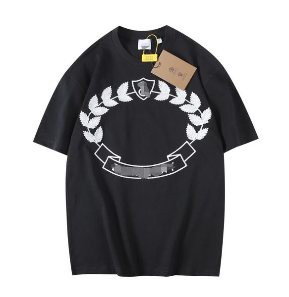 

new 2023, embroidered oak leaf emblem short sleeve, high version, original single quality, source factory, only provide products, White;black