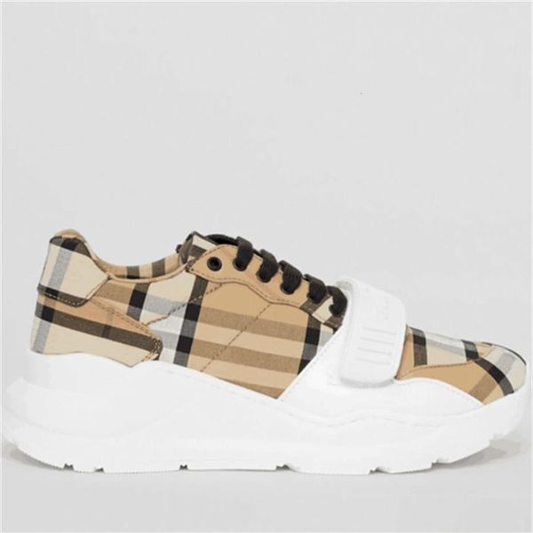 

2021 men designer striped shoes vintage sneakers leather chunky sneaker women season shades lace-up trainers platform casual shoe 249o, Black