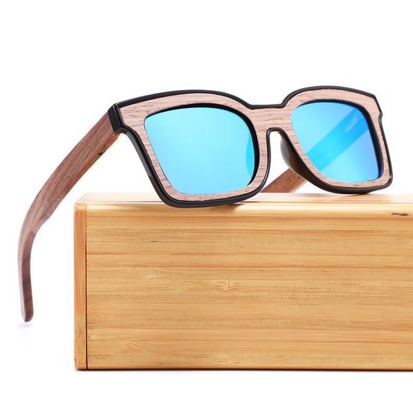 

men's sunglasses for men brand designer natural wood sun glasses women polarized eyewear uv400 eyewear oculos, White;black