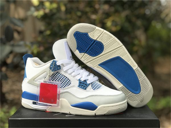 

shoes shoes&sandals 4 4s military blue 308497-105 air neutral grey sports sneakers trainers mens white original