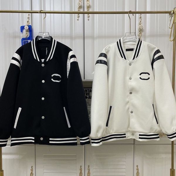 

fashion brand designer jackets channel mens varsity men and women baseball hip hop harajuku two cs letter embroidery streetwear mens and wom, Black;brown