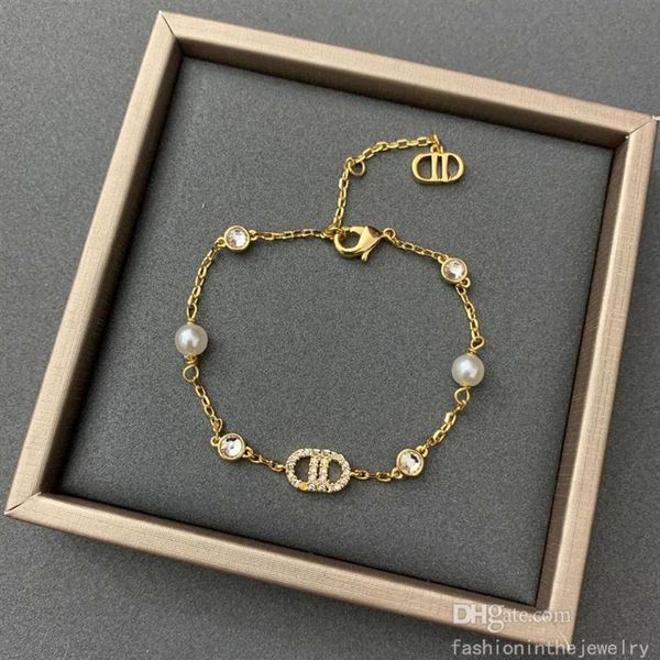 

fashion necklace designer jewelry luxury initials pendant engagement gift 45cm chain gold plate diamond whole necklaces for re281i, Silver