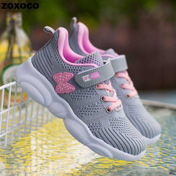 

athletic outdoor children's shoes for girls shoes kids sneakers summer toddlers casual sports shoe breathable mesh lightweigh 4-12y r23, Black