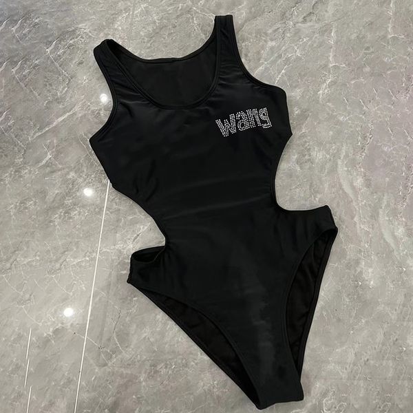

black backless bodysuit swimsuits women designer swimwears letters designers one piece bathing suit rompers clothing