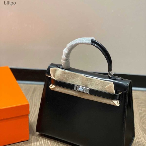 

herms designer kelys bags for women high beauty version 25-inch box pi handbag advanced black silver mes