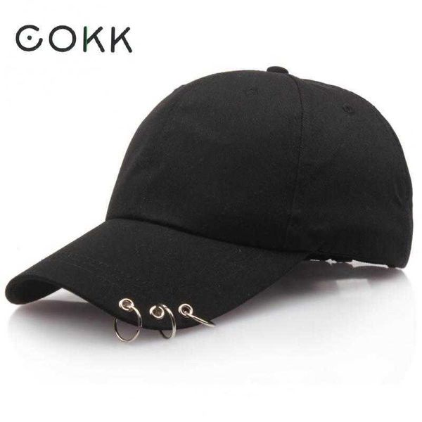 

ball caps cokk hip hop women's baseball cap with ring circle snapback hats for men women dad hat adjustable kpop korean style gorra r23, Blue;gray
