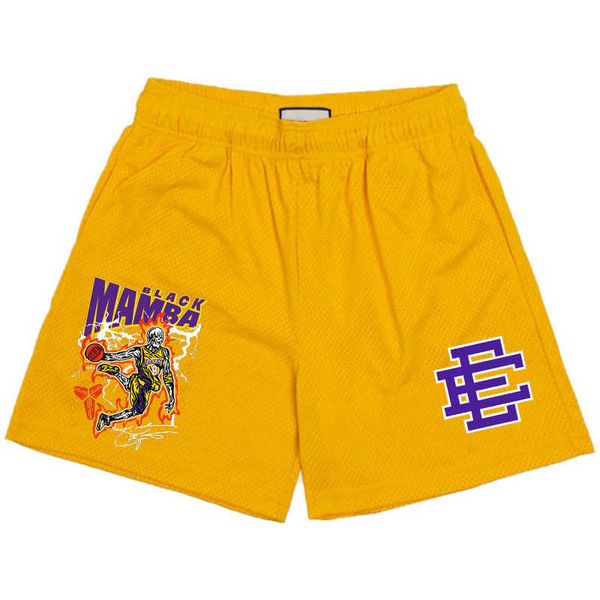 

men's and women's shorts beach pants west coast fashion brand eric emanuel basic new york city skyline summer casual fitness sweat, White;black