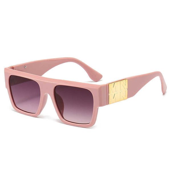

square large frame wide leg 2023 new anti-ultraviolet sunglasses, White;black
