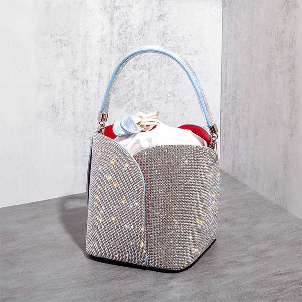 

evening bag stones bucket clutch bags for party wedding designer flower chain