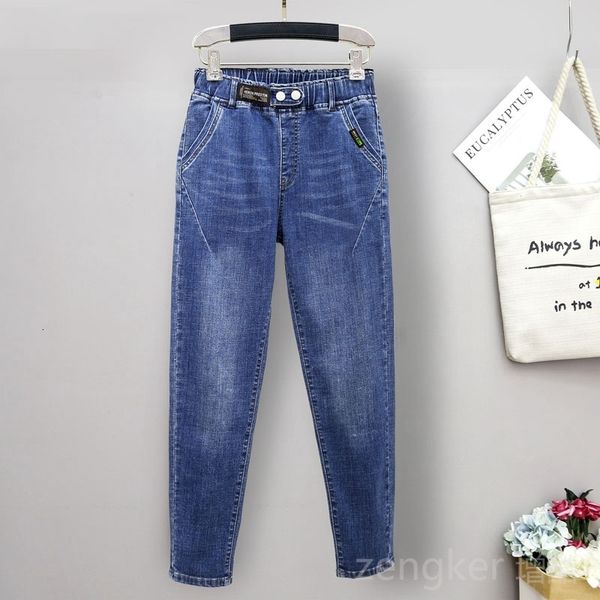 

women's jeans stretch jeans girls stretch waist loose and thin harlan pants woman pants 6xl 5xl women denim jeans 230303, Blue