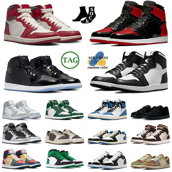 

basketball shoe jmpman 1 1s wholesale space jam chicago lost and found black white reverse mocha black phantom lucky green true blue cream d