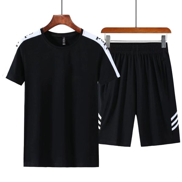 

designer mens tracksuit summer sweatshirts sweat clothing womens short tracksuits sportswear sets jogging crew neck black t-shorts suit fash, Gray