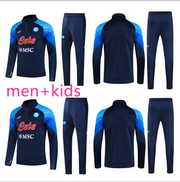 

22 23 tracksuit soccer jersey football kit maradona shirt 2022 2023 ssc ae7 d10s hommes training suit wear formation tuta chandal squitude j, Black