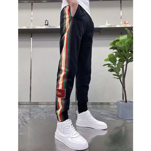 

men's pants mens pants designer pants mens trousers luxury letter-printed pure cotton breathable fashion street couple clothing s-xxxl, Black