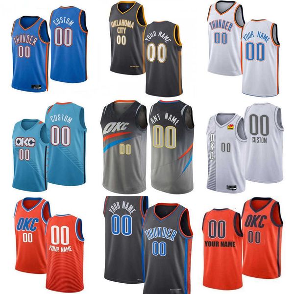 

men women youth oklahoma''city thunder''custom 55 darius bazley 21 aaron wiggins 12 lindy waters iii 17 aleksej pokusevs, Black;red