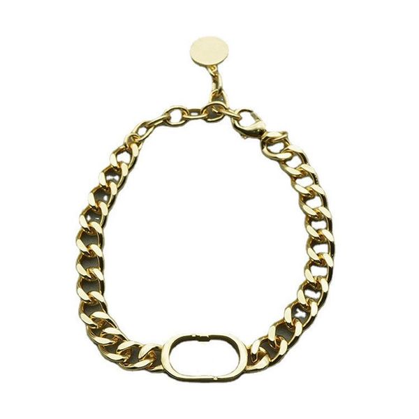 

copper d letter 14k gold cuban link chain necklace bracelet for mens and women party lovers gift hip hop jewelry1874, Silver