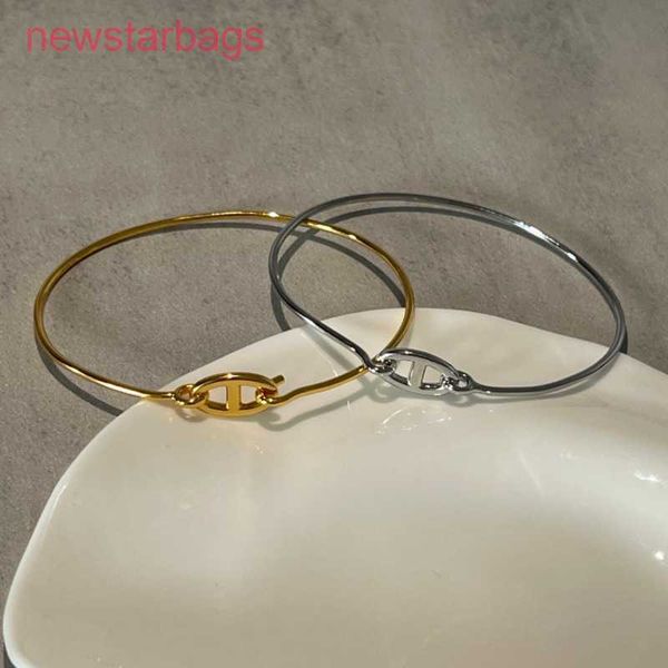 

designer herms bracelet online shop jojo dm new pig nose girl ins small design premium gold plated, Golden;silver