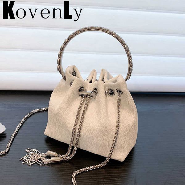

party handbags for women luxury design handle clutch purse vintage drawstring small chain shoulder bag women hand bags 230303