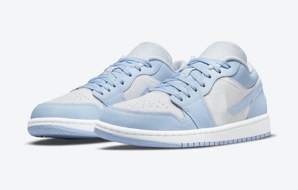 

jumpman 1 low grey university blue designer shoes basketball shoes outdoor sneaker sports with original box