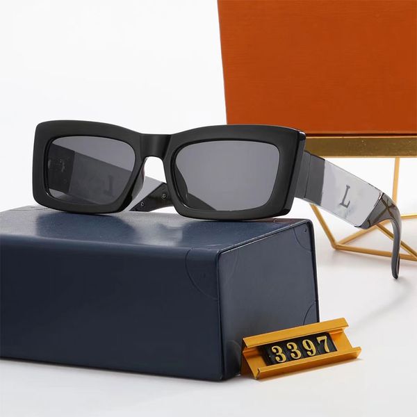 

fashion rectangula sunglasses designer men's sunglasses summer women goggle 4 colors, White;black