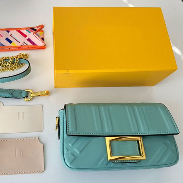 

baguette bag chain crossbody handbags women messenger bags fashion smalll wallet classic letter prints shoulder handbag purse genuine leathe