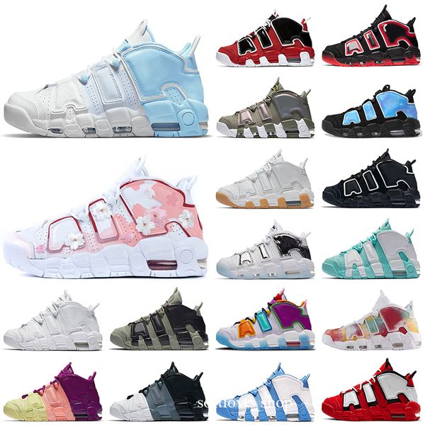 

fashion women mens uptempos scottie basketball shoes hoops pack varsity premium wheat university blue unc split trainers sneakers, White;red