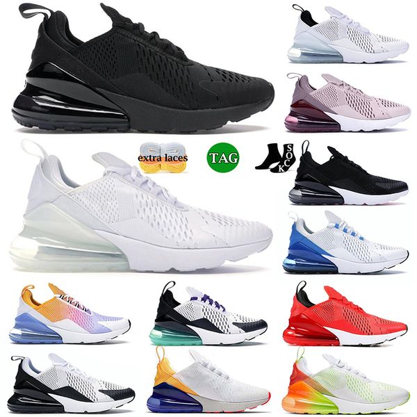 

2023 running shoes 270 triple black white anth mesh university red barely rose platinum volt blue 27c 270s men women sports trainers sneaker