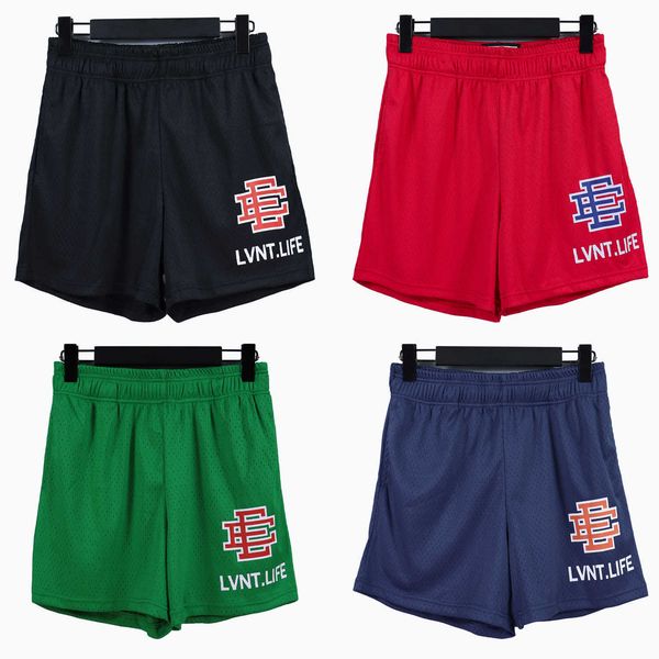 

men's and women's shorts beach pants west coast fashion brand eric emanuel summer letter prin sports high street loose casual brea, White;black
